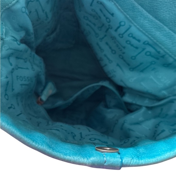 Fossil Fold Over Shoulder Bag - Turquoise Color - Picture 4 of 6
